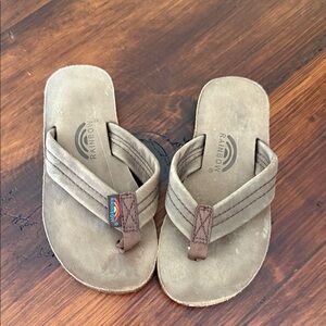 Rainbow Tan Suede Sandals